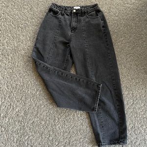 Forever 21 Black Denim Relaxed Fit Jeans